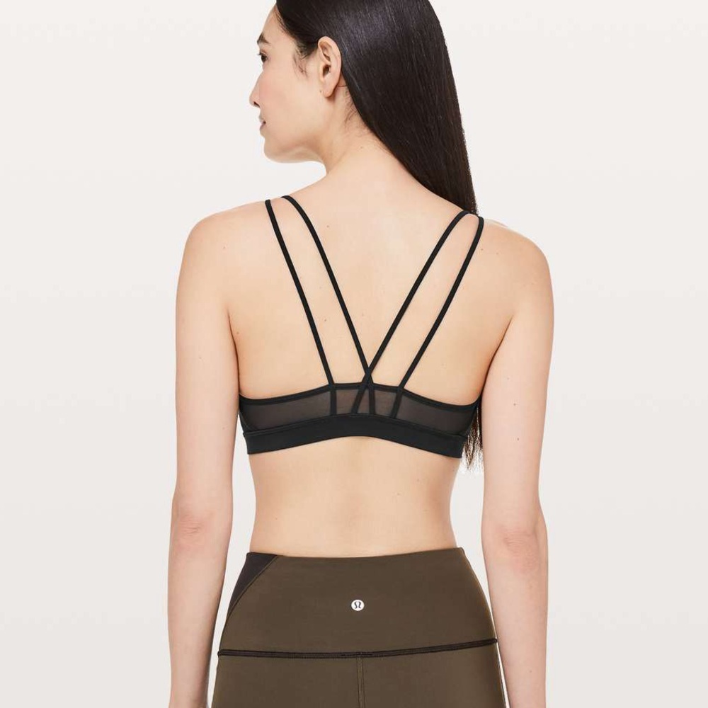 Lululemon Freely Flexed Bra Black Sports Bra Size 2